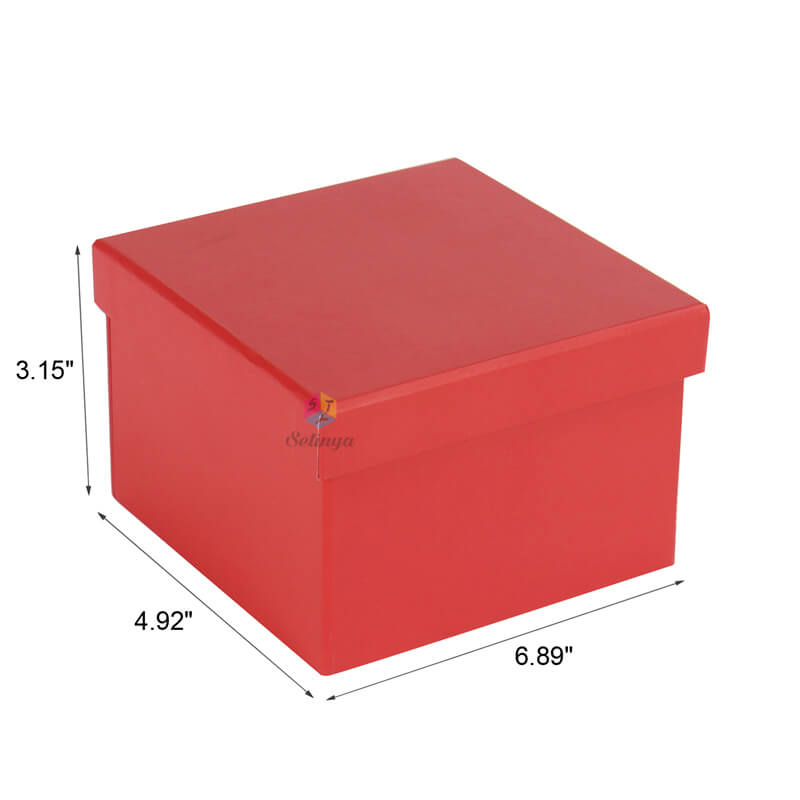 Personalised Engagement Ring Box - Red Top And Base