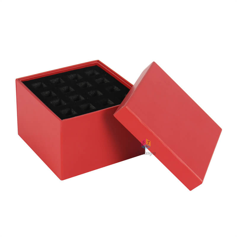 Personalised Engagement Ring Box - Red Top And Base
