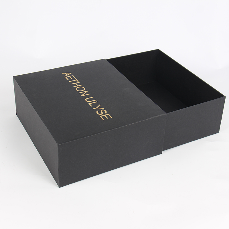 Black Cardboard Shoe Box - Hard Concise Handmade