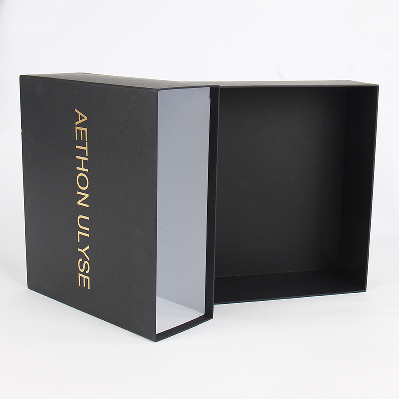 Black Cardboard Shoe Box - Hard Concise Handmade
