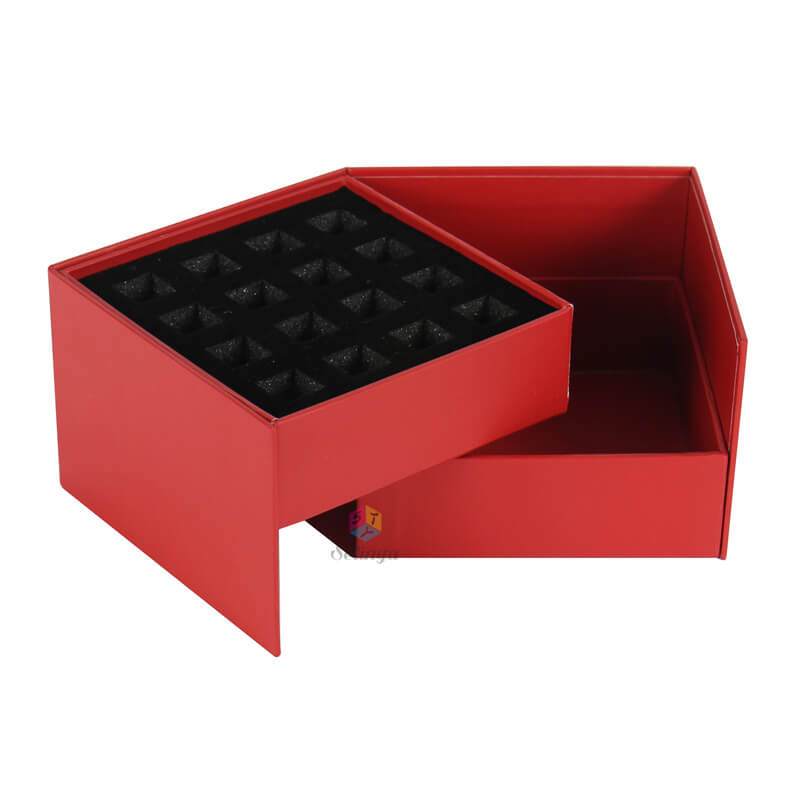 Personalised Engagement Ring Box - Red Top And Base