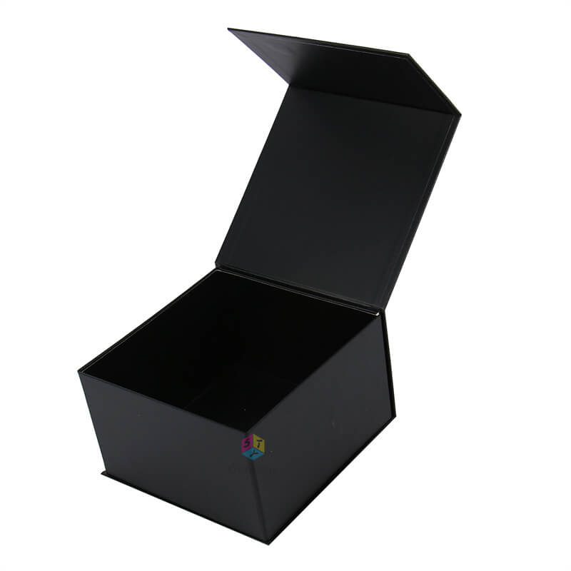 Hinged Lid Cardboard Box - Chipboard Matte Black