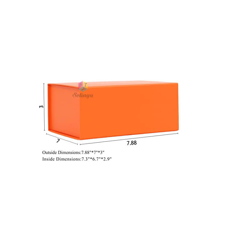 Folding Gift box - Orange Elegant Wholesale