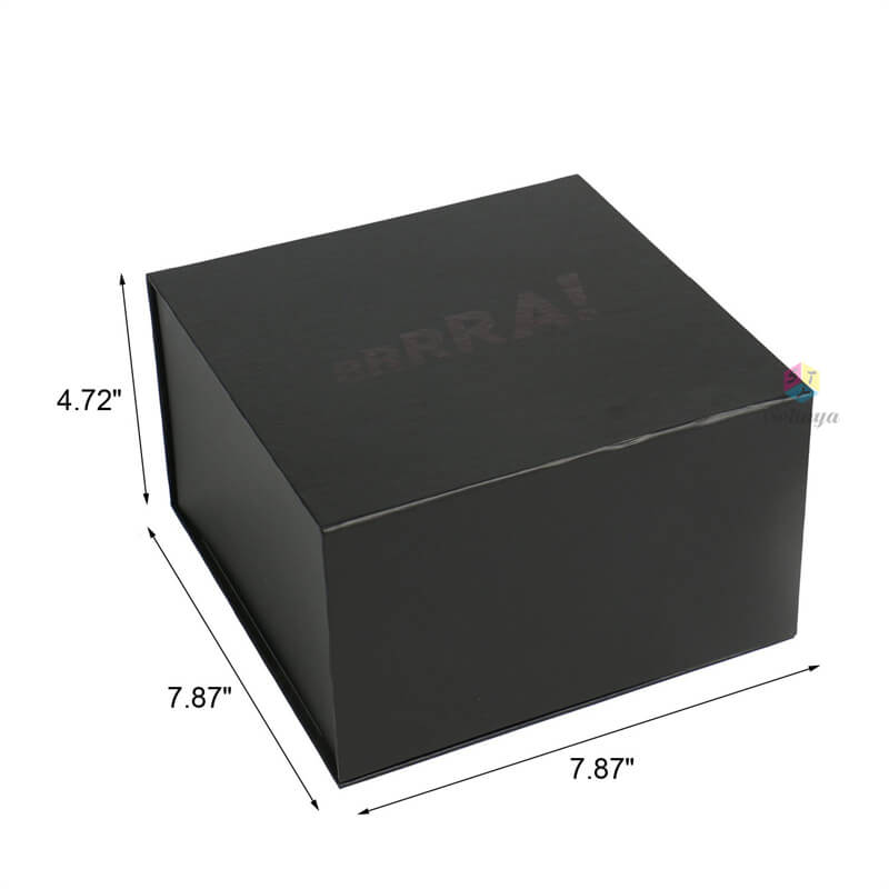 Folding Packing Black Hat Boxes Wholesale