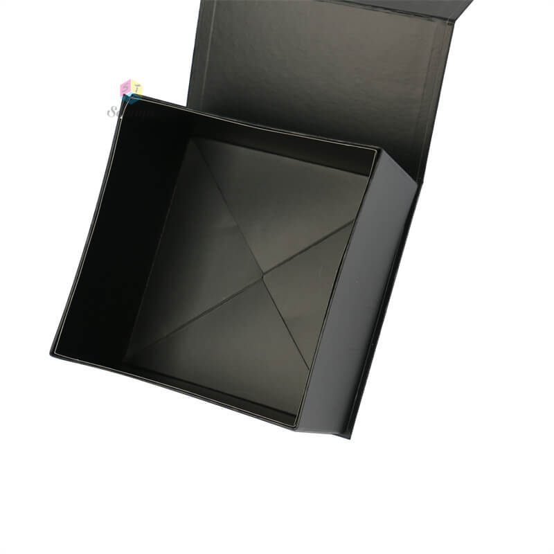 Folding Packing Black Hat Boxes Wholesale