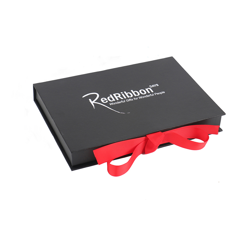 Black Decorative Box - Drawer Chocolate Red Ribbon