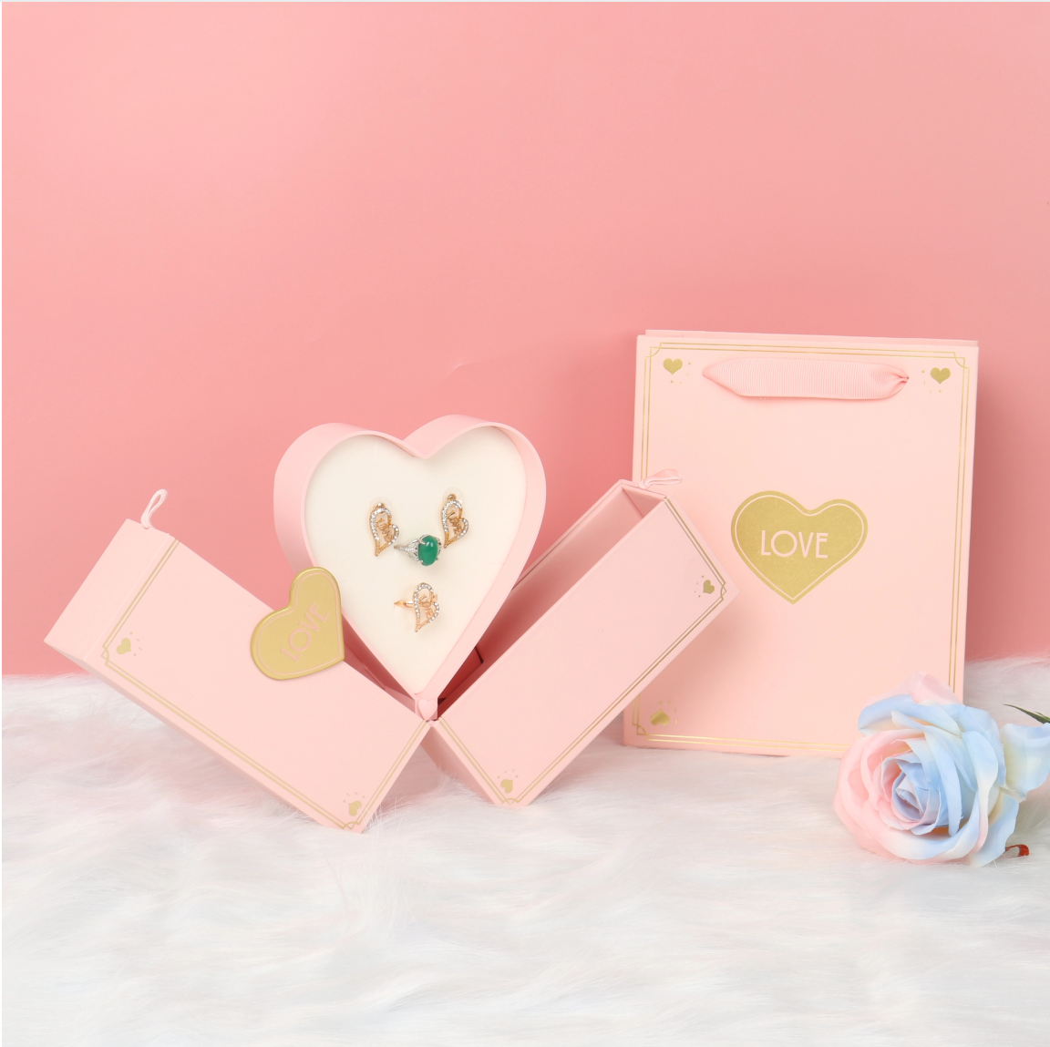 Black Jewelry Boxes Wholesale - Luxury Love Black